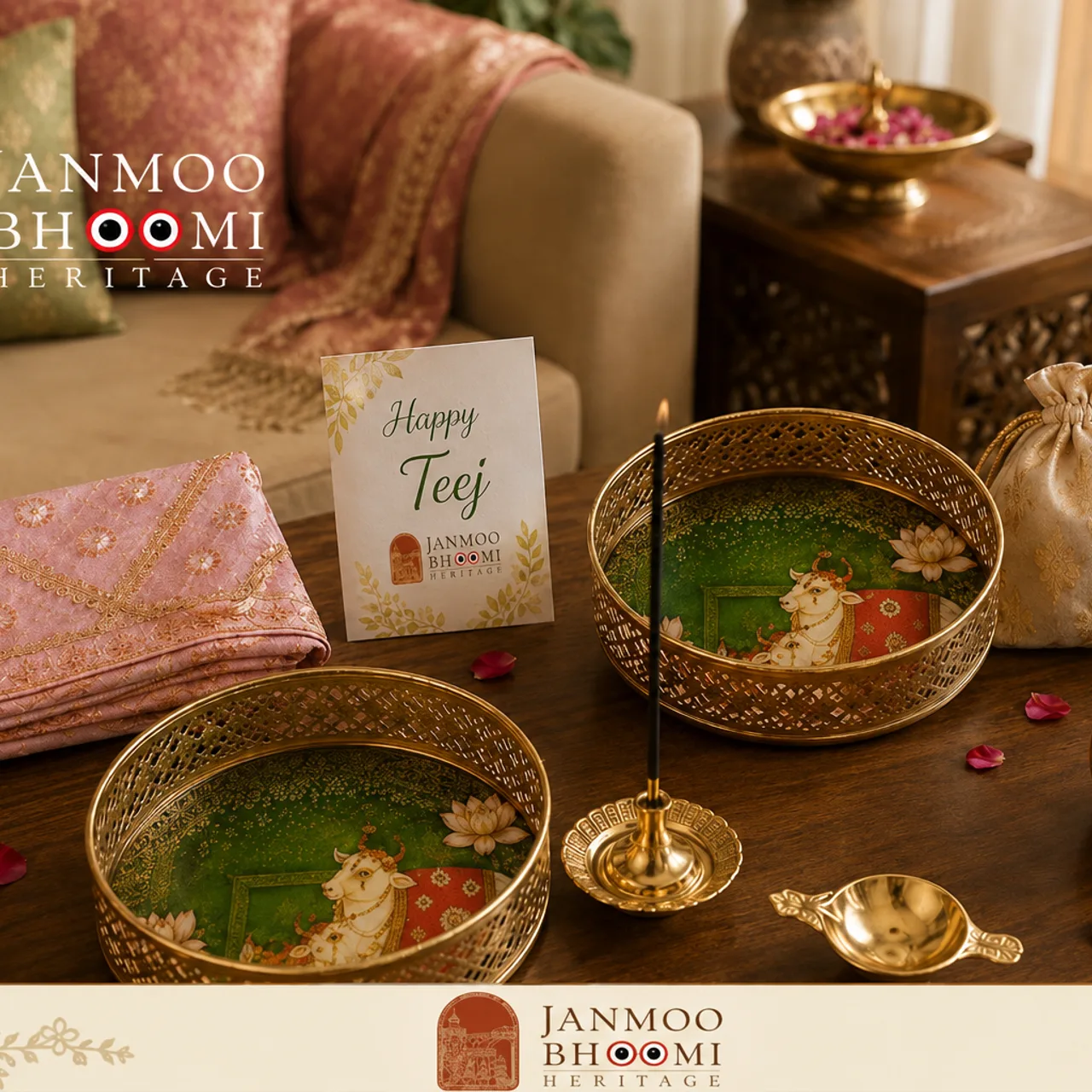 Teej Brass Urli Set